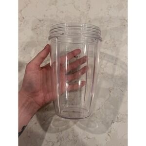 NutriBullet 24oz Tall Cup Replacement Jar Clear Plastic Blender Smoothie Cup